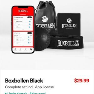 boxbollen Black Indoor/Outdoor Game Set with App Access